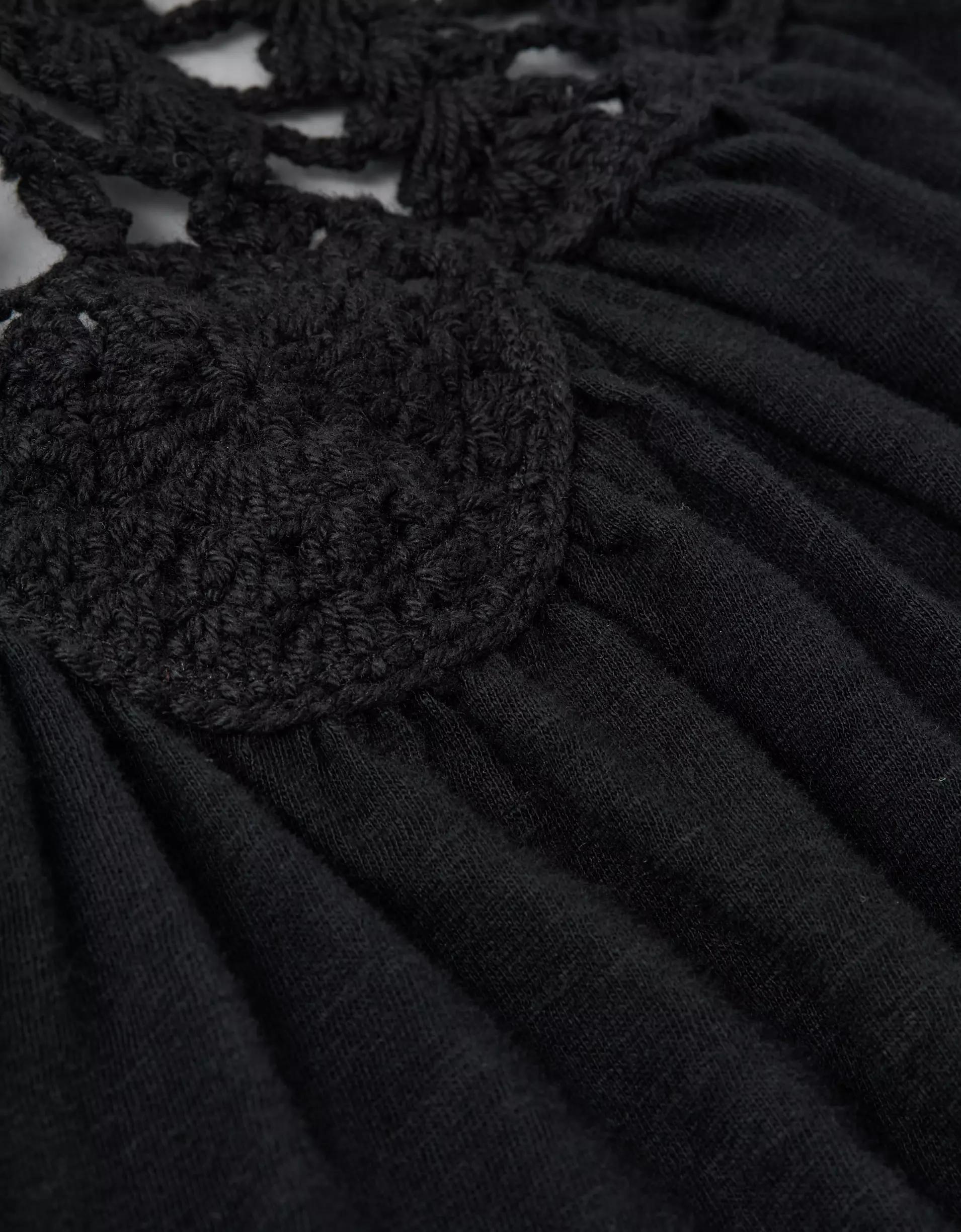 AE Sunchaser Knit Crochet Halter Top Product Image