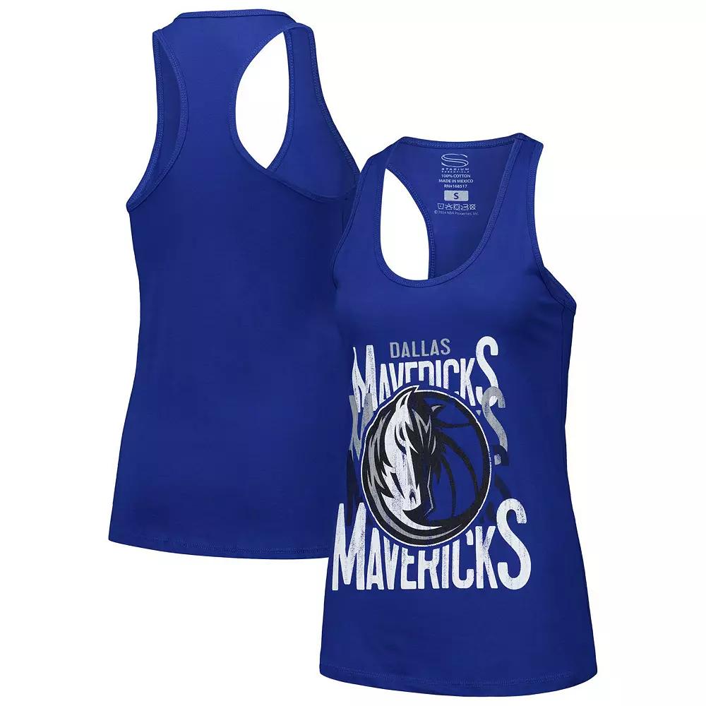 Women's Stadium Essentials Blue Dallas Mavericks Dedication Tank Top,  Product Image