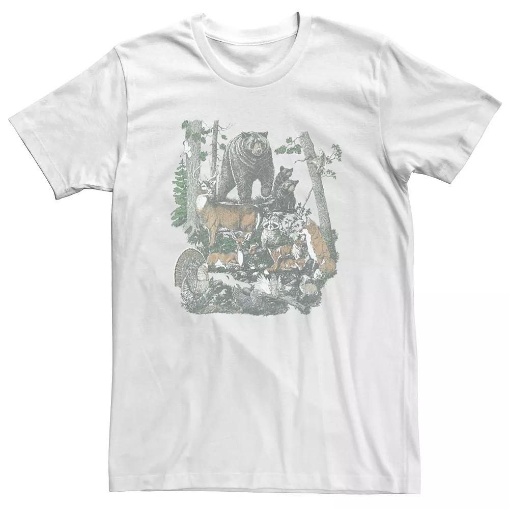 Big & Tall Trendy Forest Critters Collage Tee, Men's,  Product Image