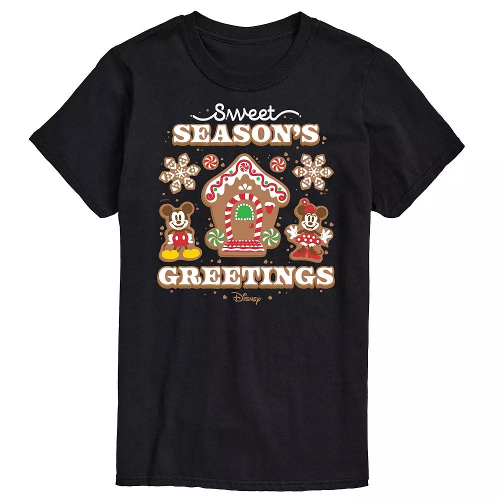 Disney's Mickey & Minnie Mouse Men's Sweet Seasons Greetings Graphic Tee,  Product Image