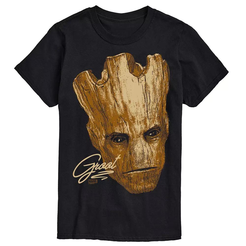 Men's Marvel Guardians Of The Galaxy Groot Head Portrait Over Product Image