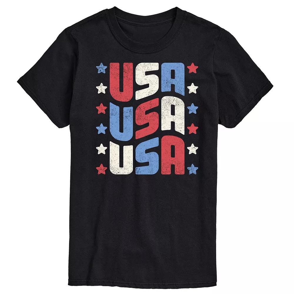 Men's USA Stacked Graphic Tee.,  Product Image