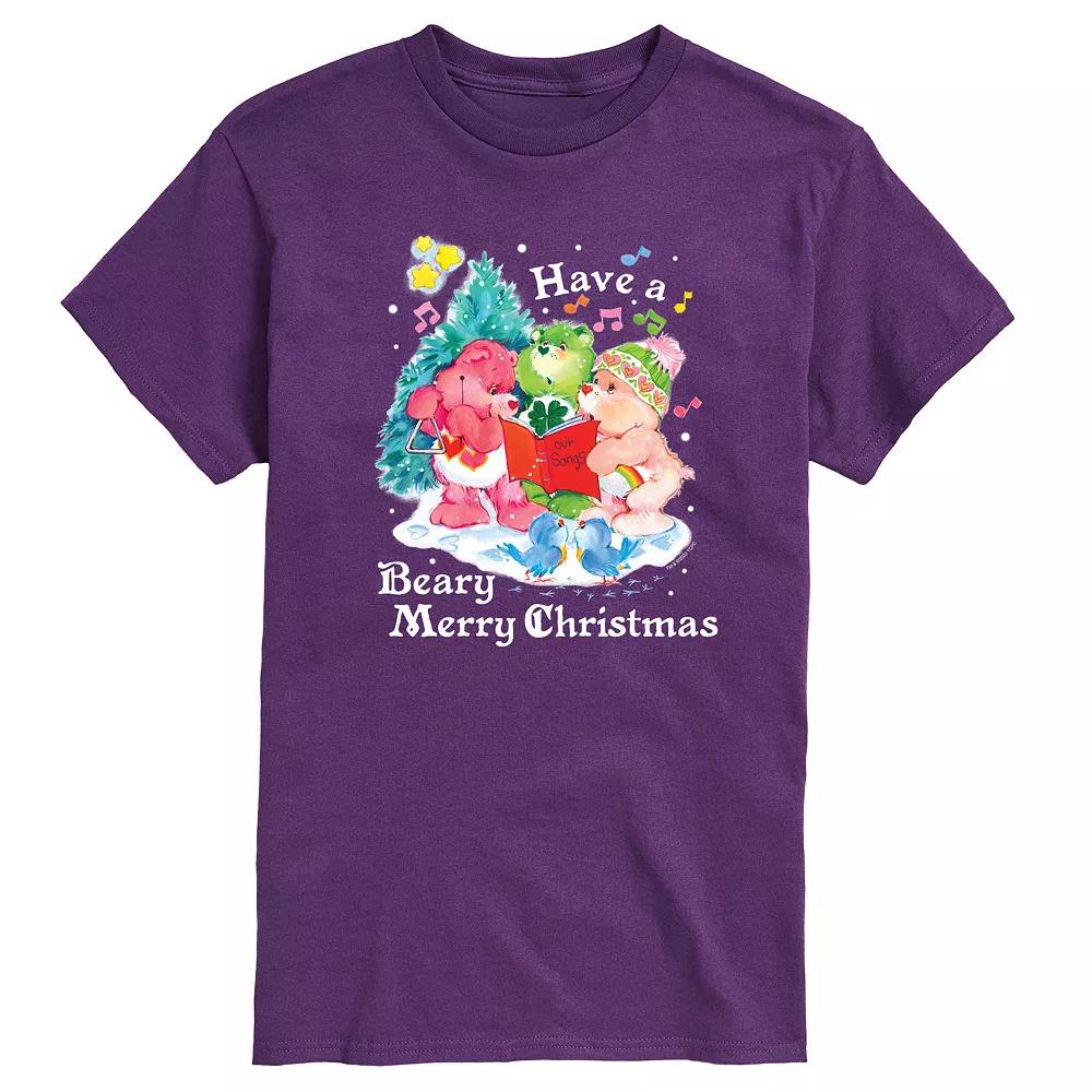 Men's Care Bears Have A Beary Merry Christmas Graphic Tee, Size: Large, Purple Product Image