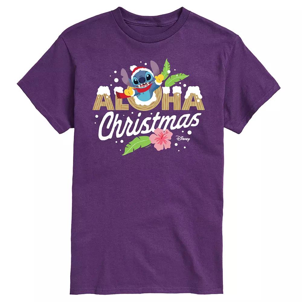 Disney's Lilo & Stitch Men's Aloha Christmas Graphic Tee,  Product Image