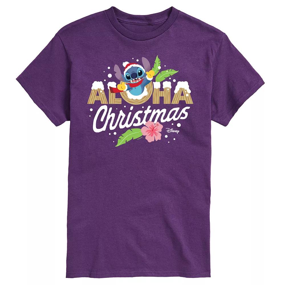 Disney's Lilo & Stitch Men's Aloha Christmas Graphic Tee,  Product Image