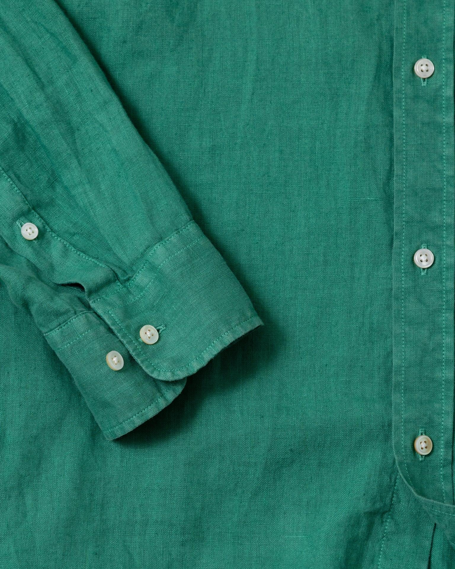 Garment Dyed Linen Shirt in Pine Product Image
