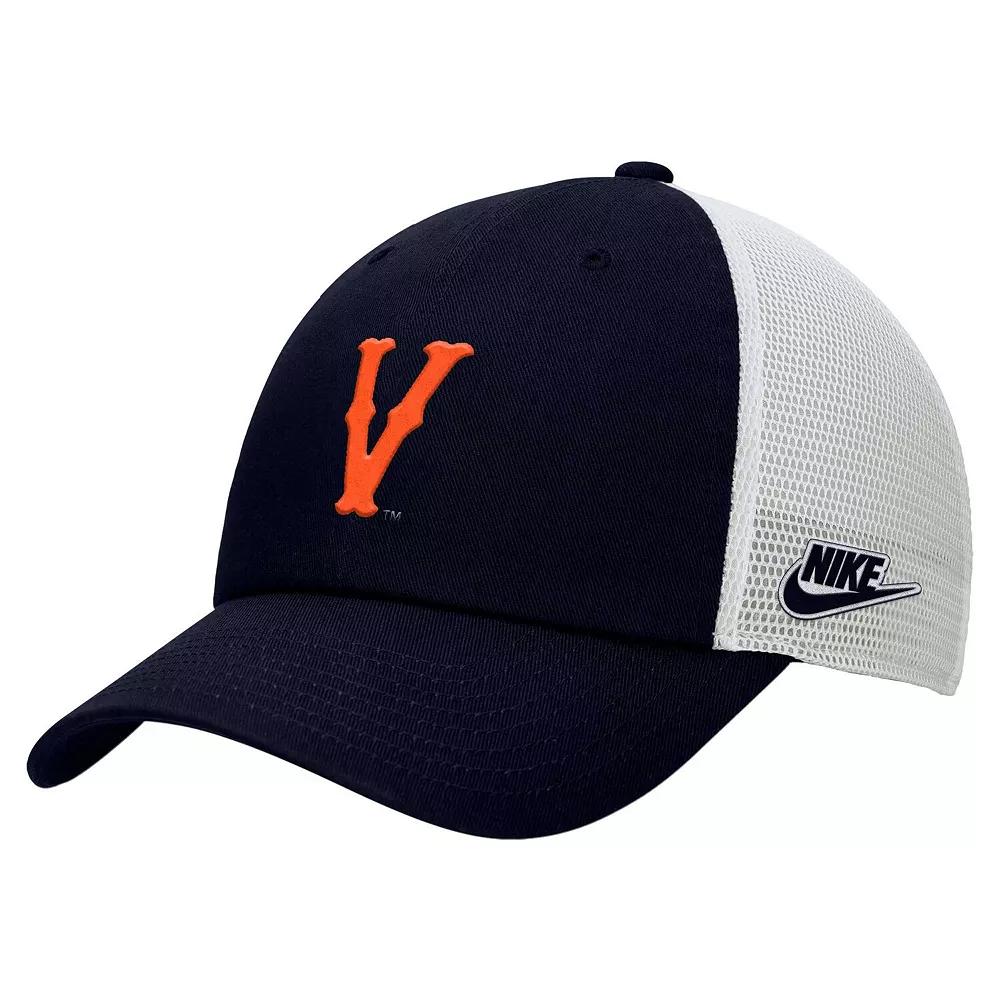 Men's Nike Navy/White Virginia Cavaliers Vintage Club Trucker Adjustable Hat, Size: Medium/Large, Blue Product Image