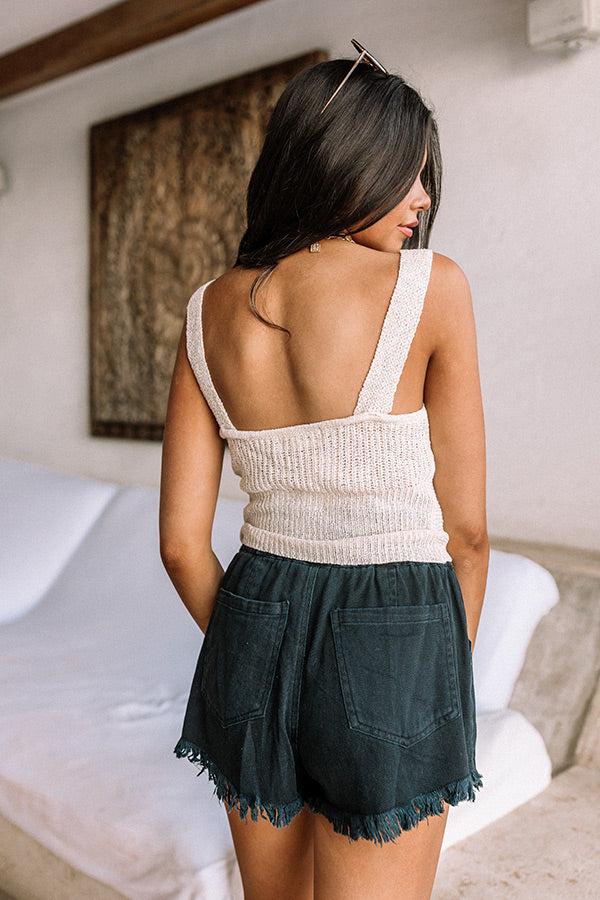 Forever Luxe Knit Crop Tank In Cream Product Image