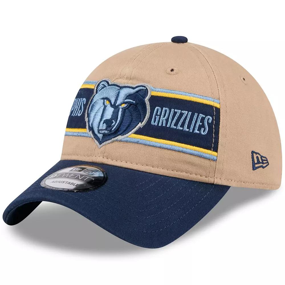 Men's New Era Tan/Navy Memphis Grizzlies 2024 NBA Draft 9TWENTY Adjustable Hat, Grz Team Product Image
