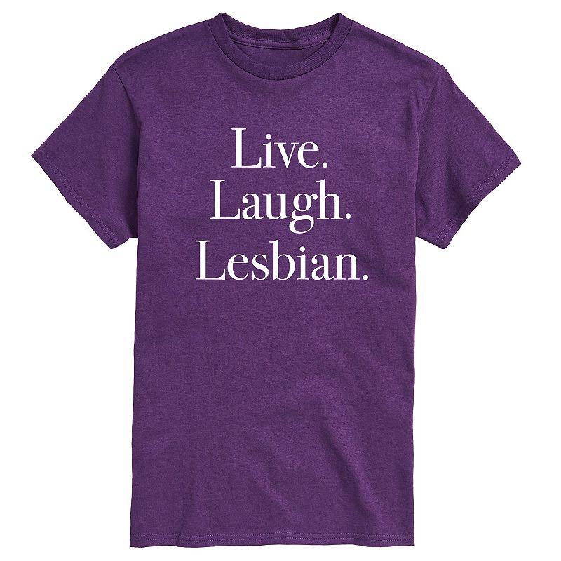 Men's Live Laugh Lesbian Graphic Tee,  Product Image