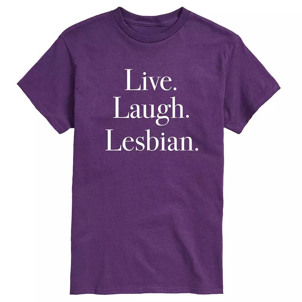 Men's Live Laugh Lesbian Graphic Tee,  Product Image