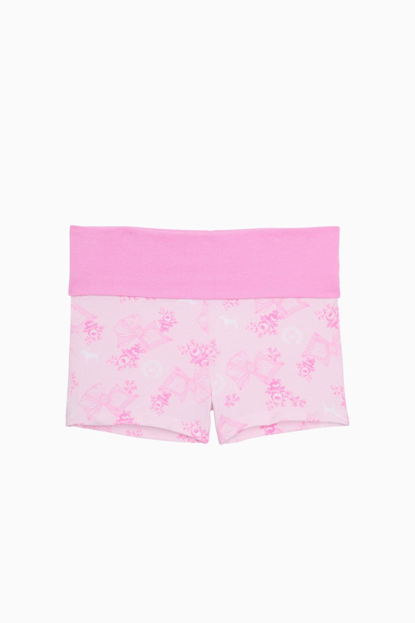PINK x LoveShackFancy Cotton Foldover Micro Shorts Girls Product Image