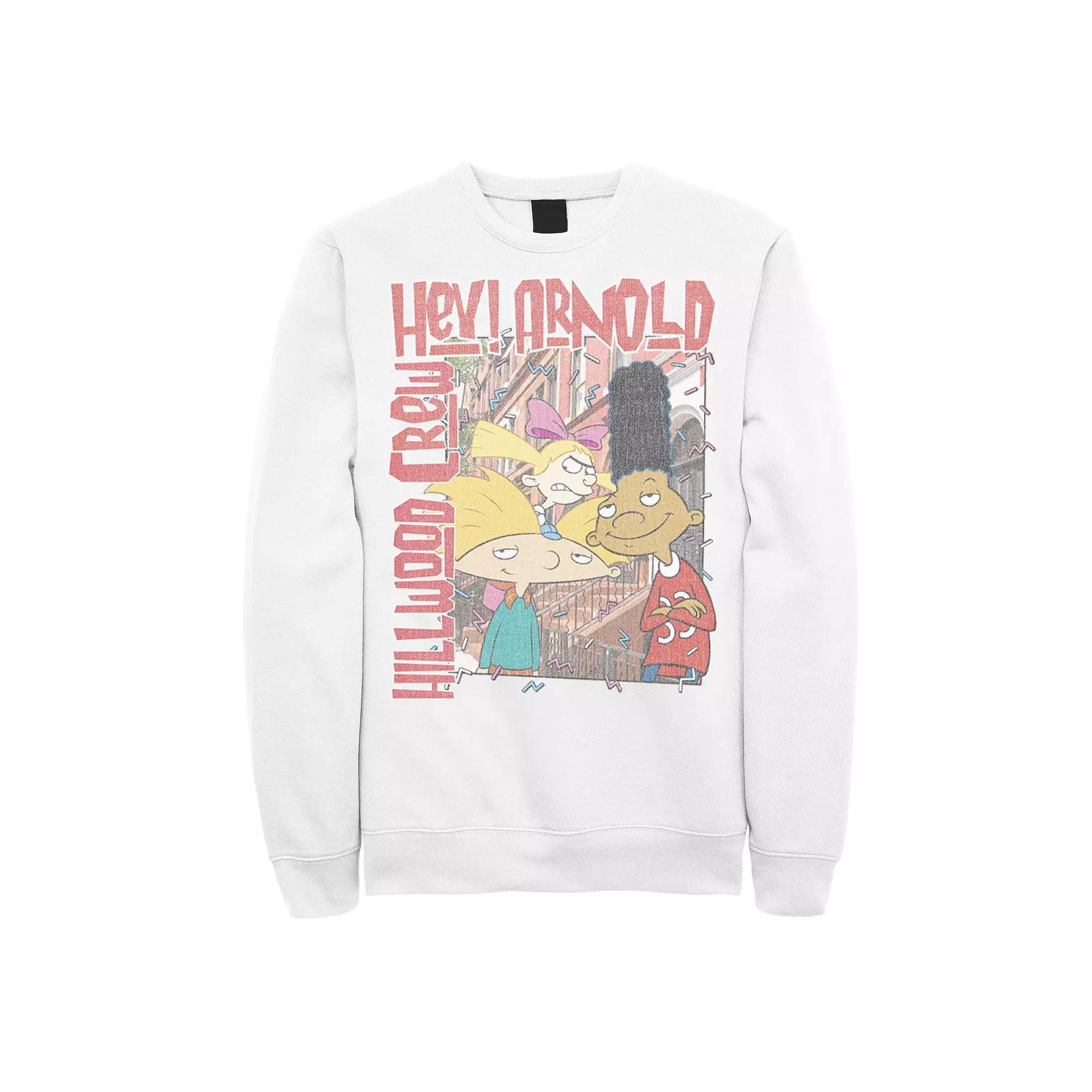Men's Nickeloden Hey Arnold Colorful Hillwood Poster Sweatshirt,  Product Image