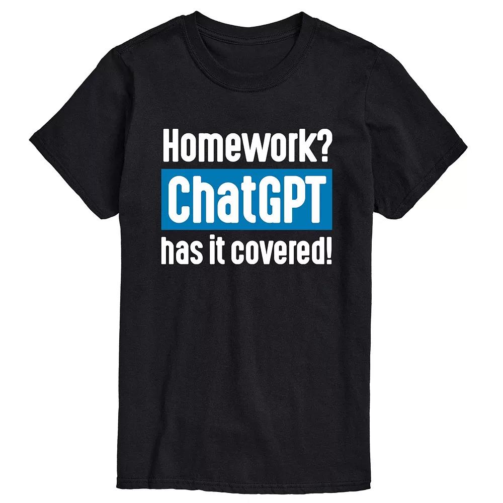 Men's Homework ChatGPT Has It Covered Graphic Tee,  Product Image