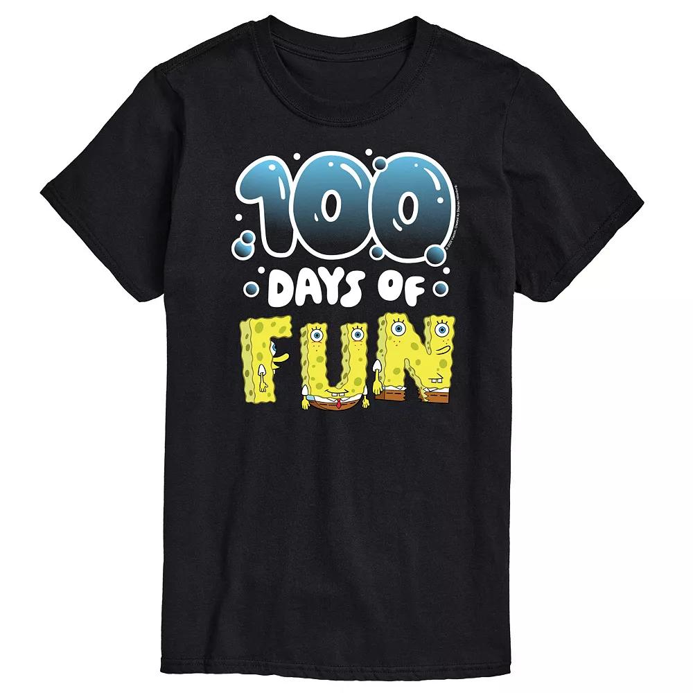 Men's SpongeBob SquarePants 100 Days Of Fun Graphic Tee,  Product Image