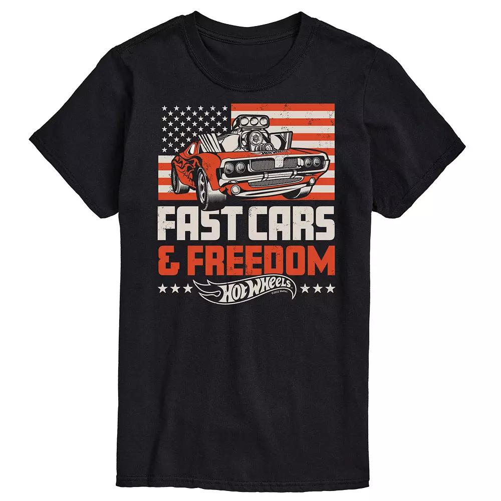 Big & Tall Hot Wheels Fast Cars And Freedom Graphic Tee, Men's,  Product Image