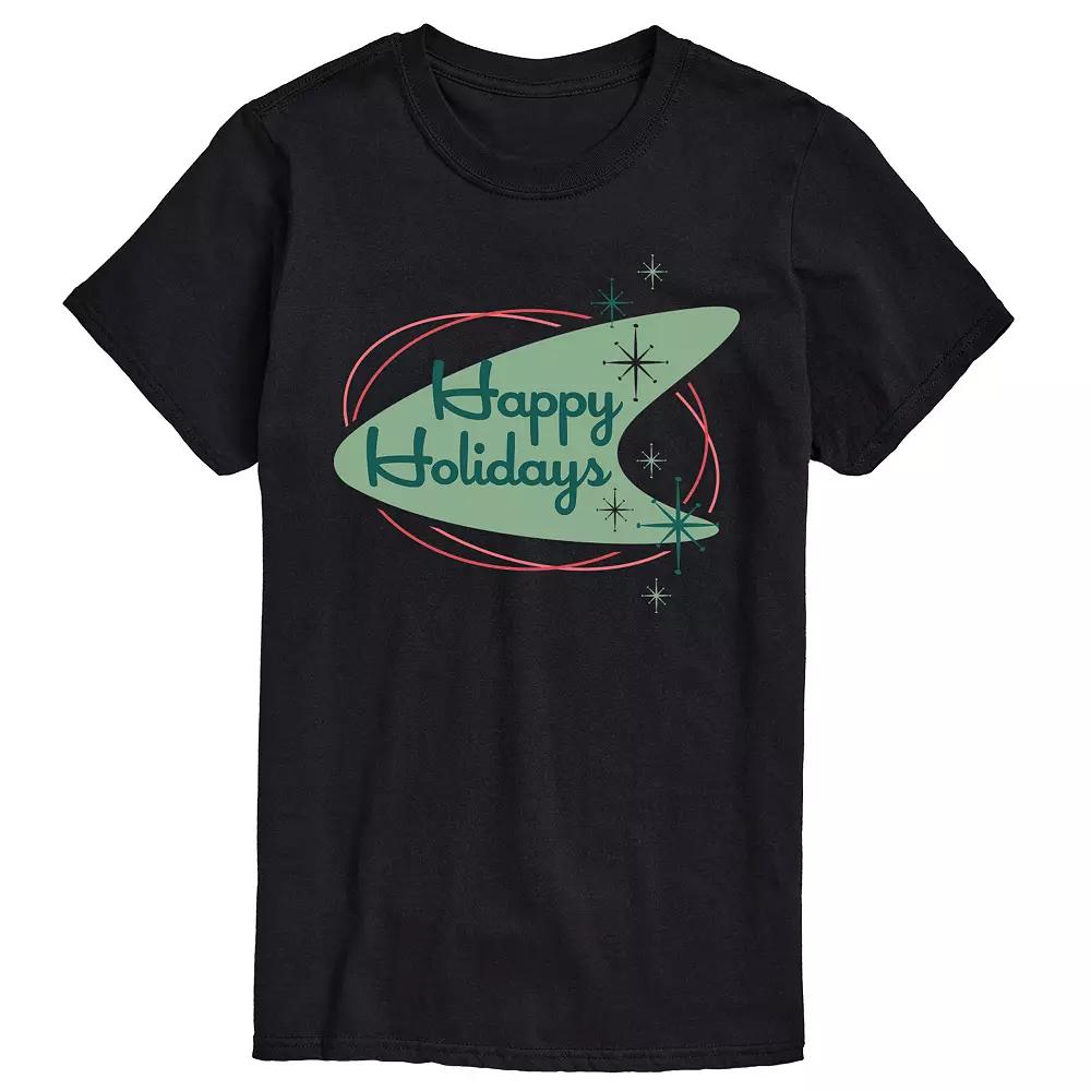 Men's Happy Holidays Sign Graphic Tee,  Product Image