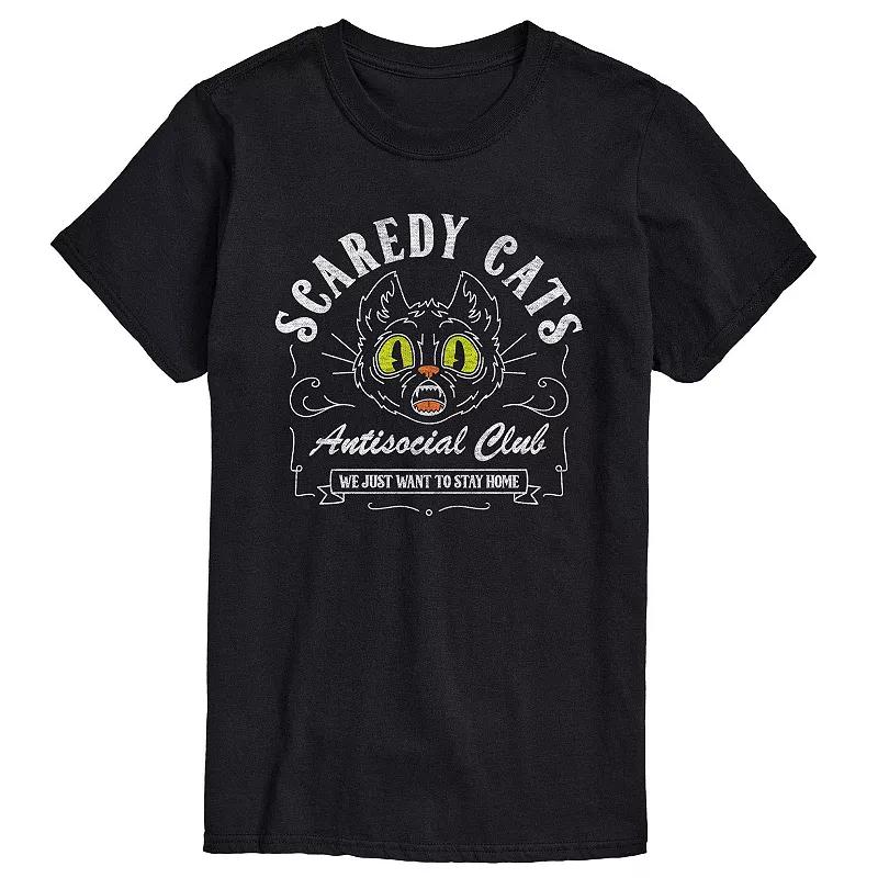 Big & Tall Scaredy Cats Tee, Men's,  Product Image