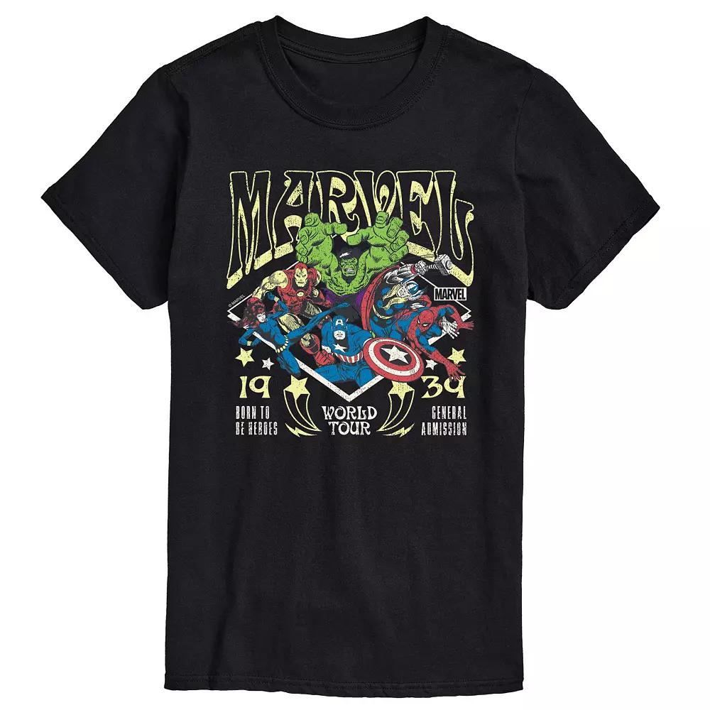 Big & Tall Marvel World Tour 1939 Graphic Tee, Men's,  Product Image