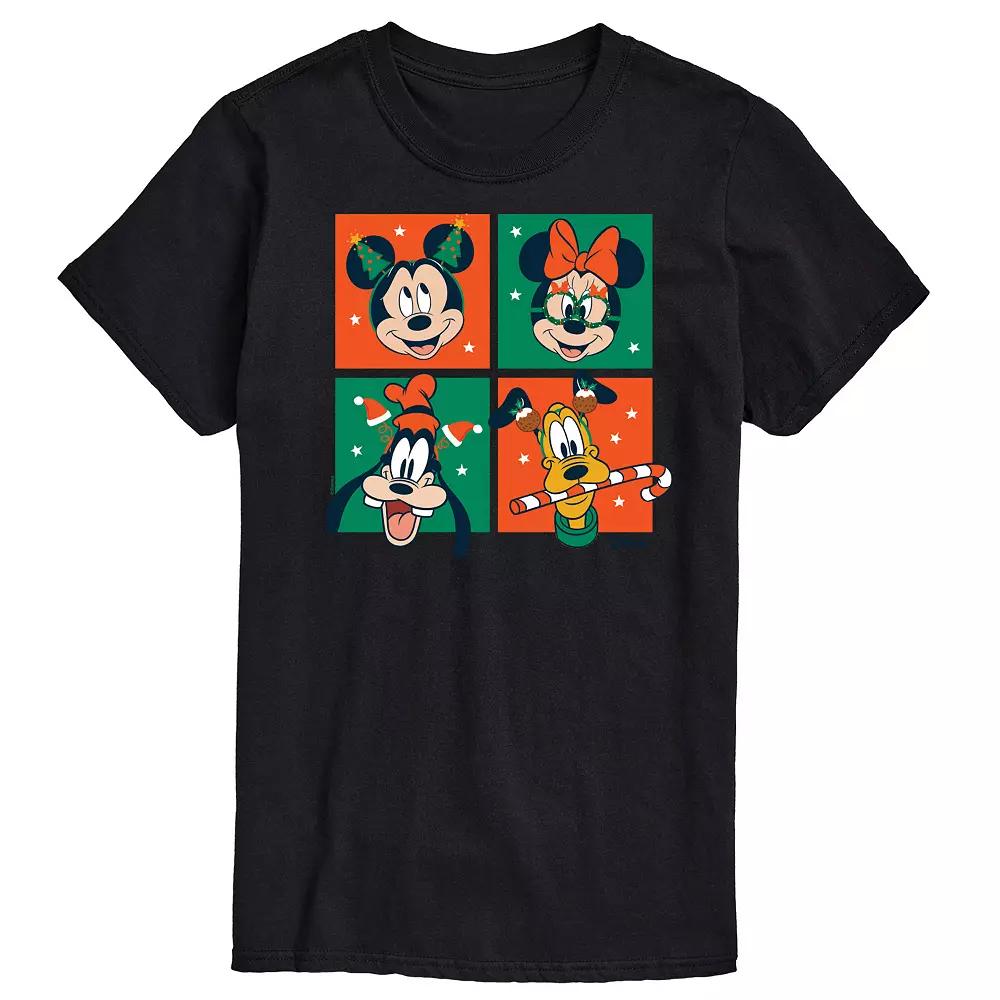 Disney's Mickey Mouse & Friends Men's Christmas Grid Graphic Tee,  Product Image