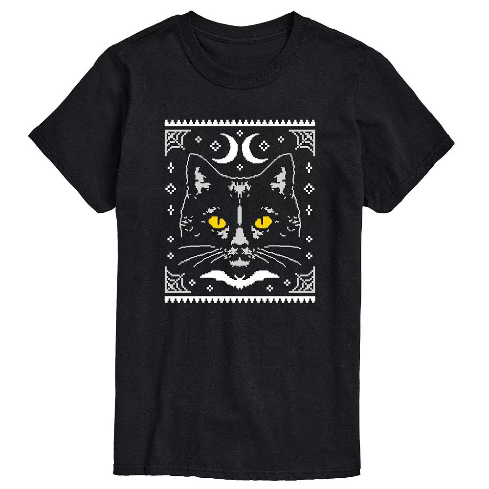 Men's Cat Ugly Sweater Tee,  Product Image