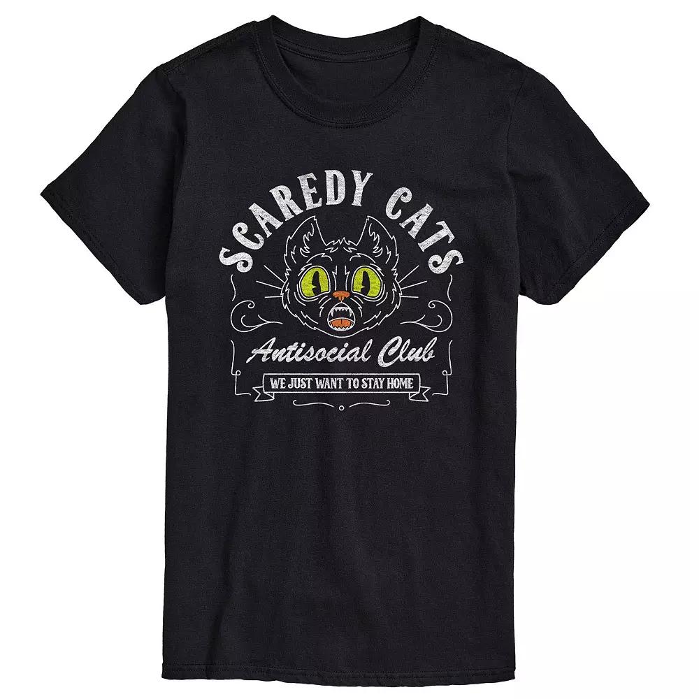 Big & Tall Scaredy Cats Tee, Men's,  Product Image