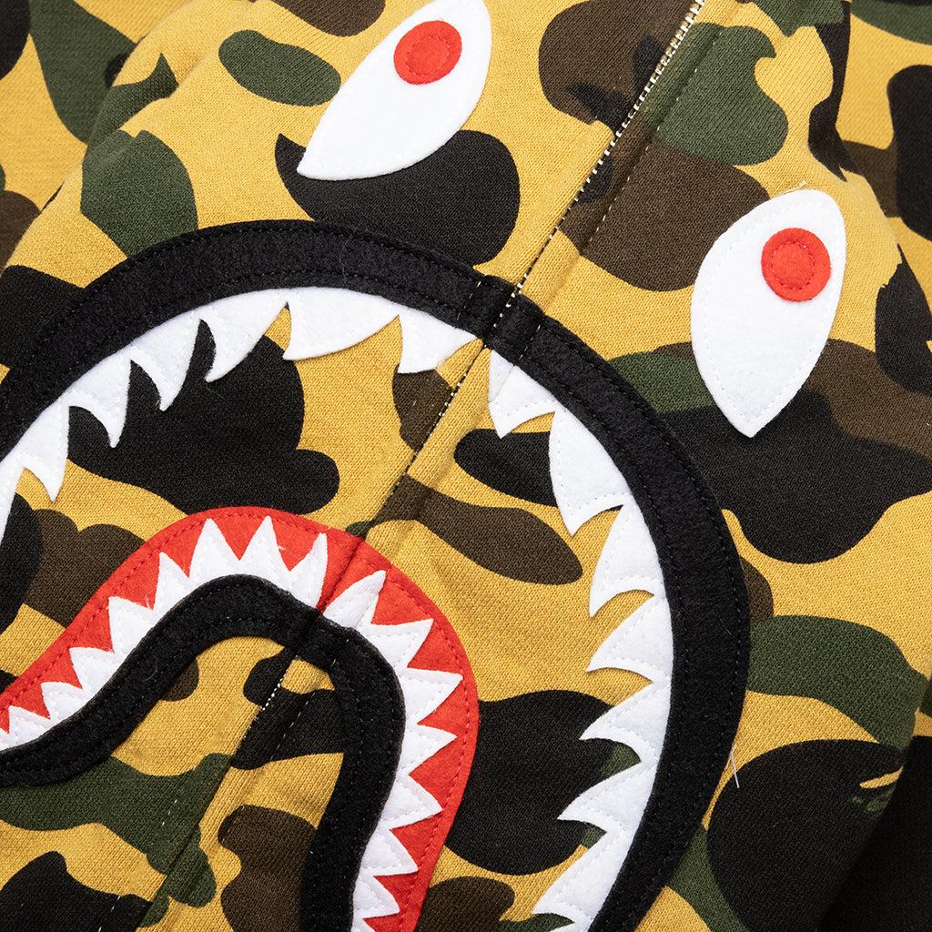 1st Camo 2nd Shark Full Zip Hoodie - Yellow Male Product Image