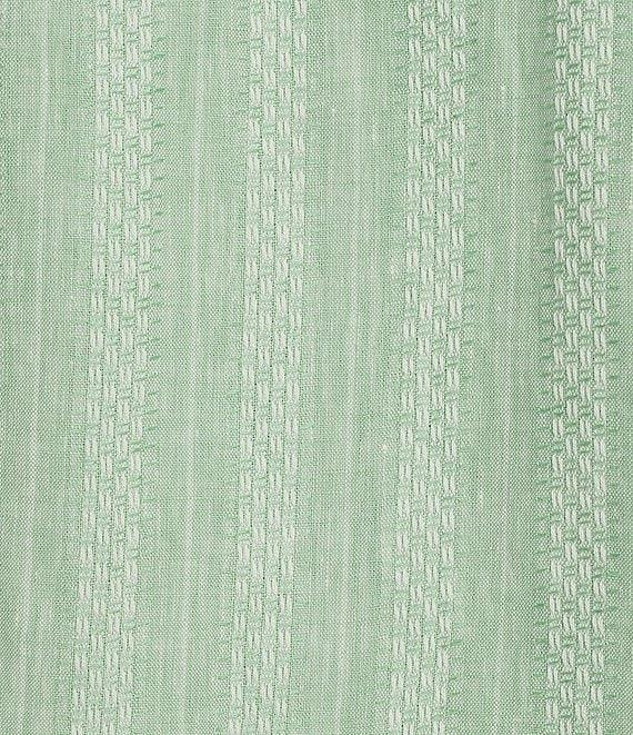 Murano Oaxaca Collection Slim Fit Linen Stripe Short Sleeve Woven Shirt Product Image