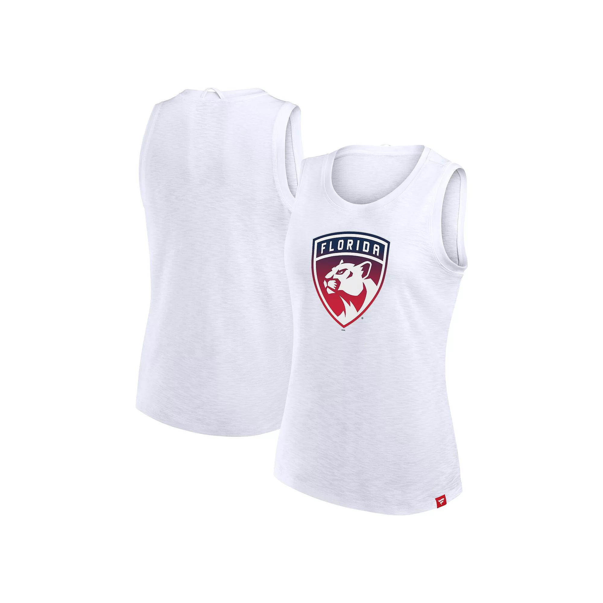 Women's Fanatics White Florida Panthers Slub Tank Top,  Product Image