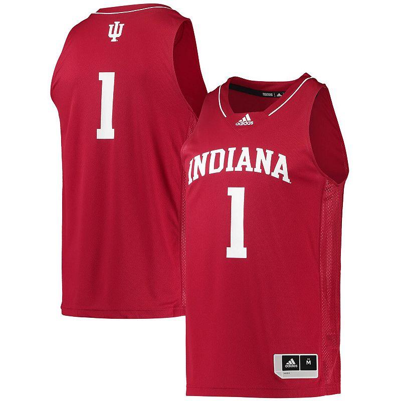 Men's adidas #1 Crimson Indiana Hoosiers Team Swingman Basketball Jersey,  Product Image