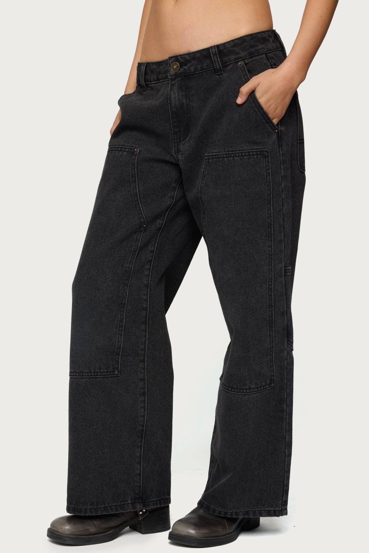 Petite Ayla Low Rise Baggy Carpenter Jeans Product Image