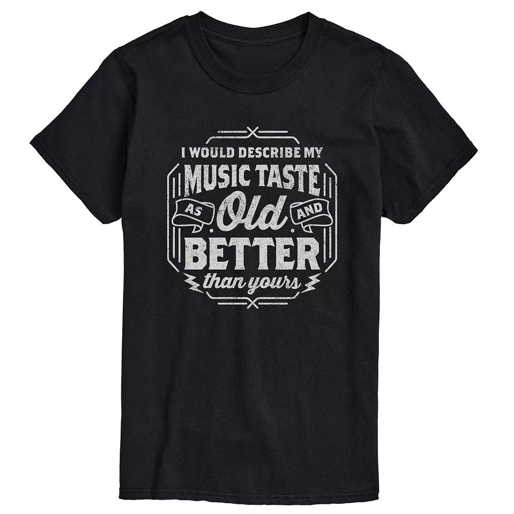 Big & Tall Music Taste Old And Better Tee, Men's,  Product Image