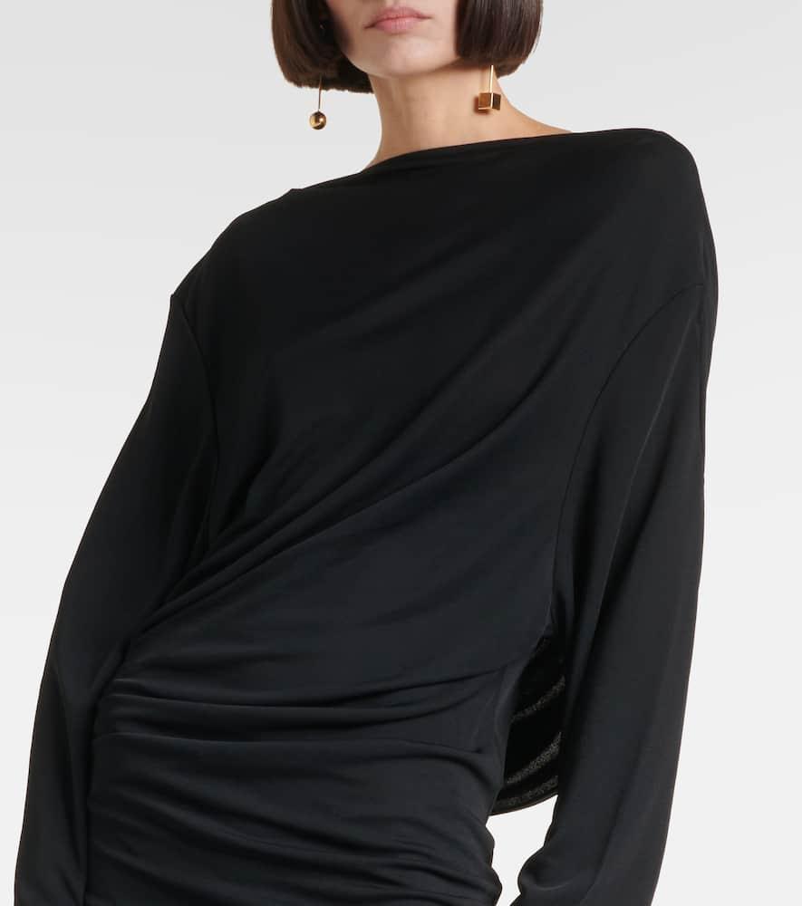 JACQUEMUS La Robe Bahia Viscose Jersey Mini Dress In Black Product Image