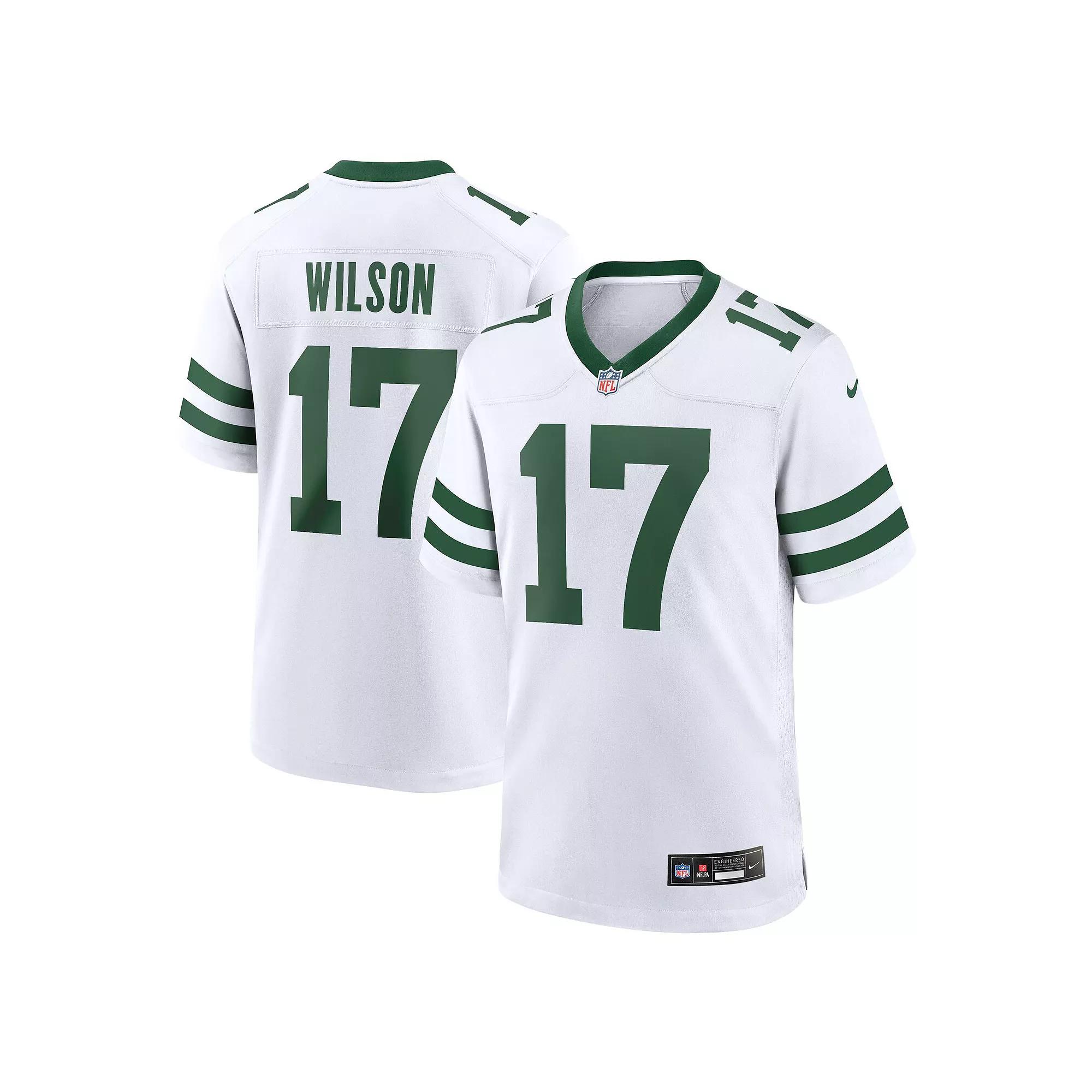 Men's Nike Garrett Wilson Legacy White New York Jets Game Jersey, Size: 3XL Product Image