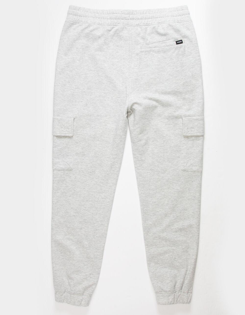 RSQ Mens Fleece Cargo Jogger Sweatpants - LIGHT GRAY Product Image