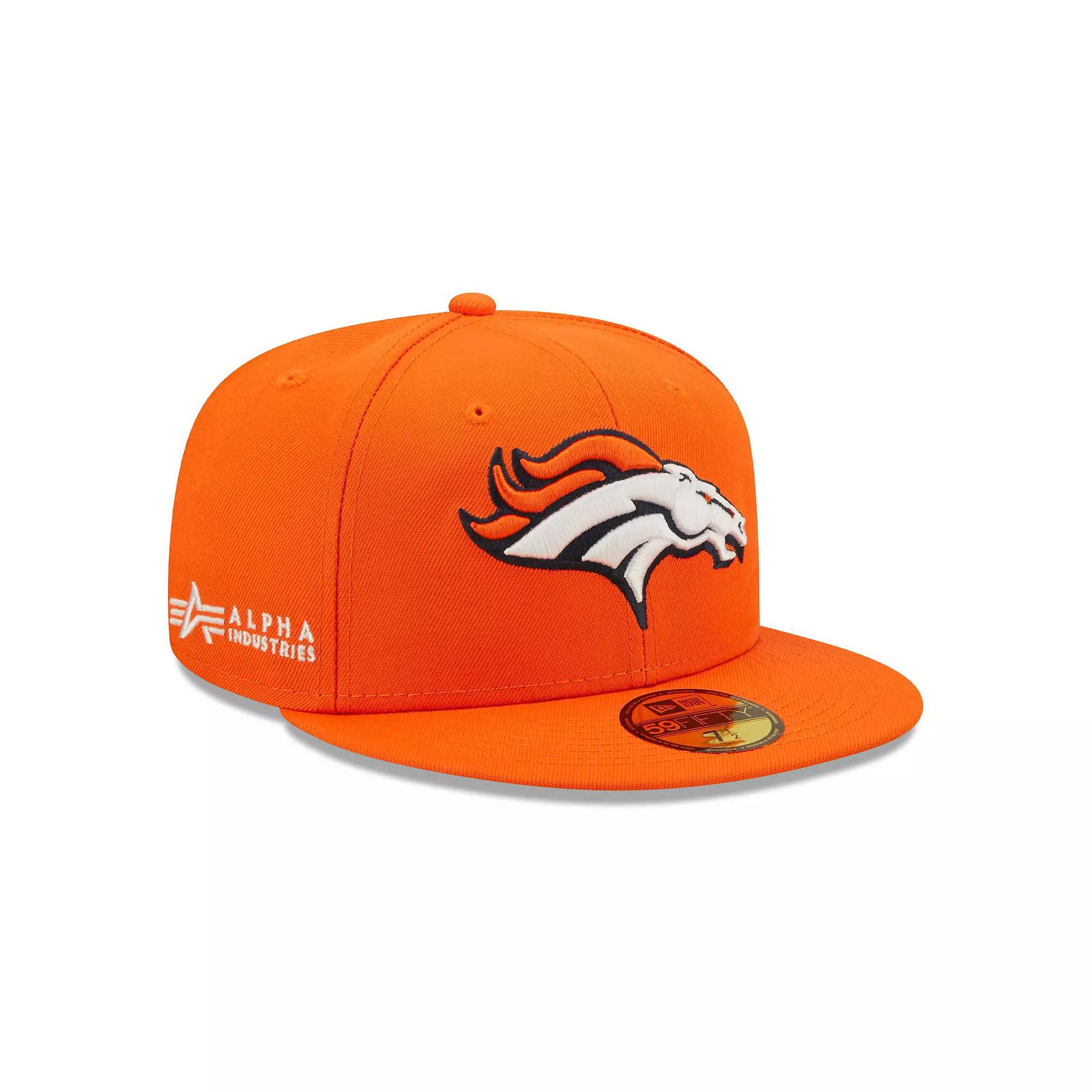 Men's New Era x Alpha Industries Orange Denver Broncos Alpha 59FIFTY Fitted Hat, Size: 7 1/2 Product Image