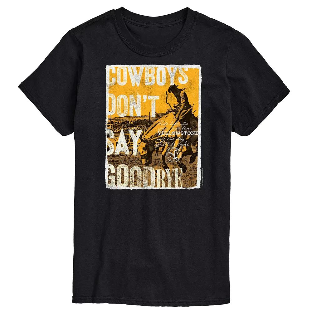 Men's Yellowstone Cowboys Don't Say Goodbye Graphic Tee,  Product Image