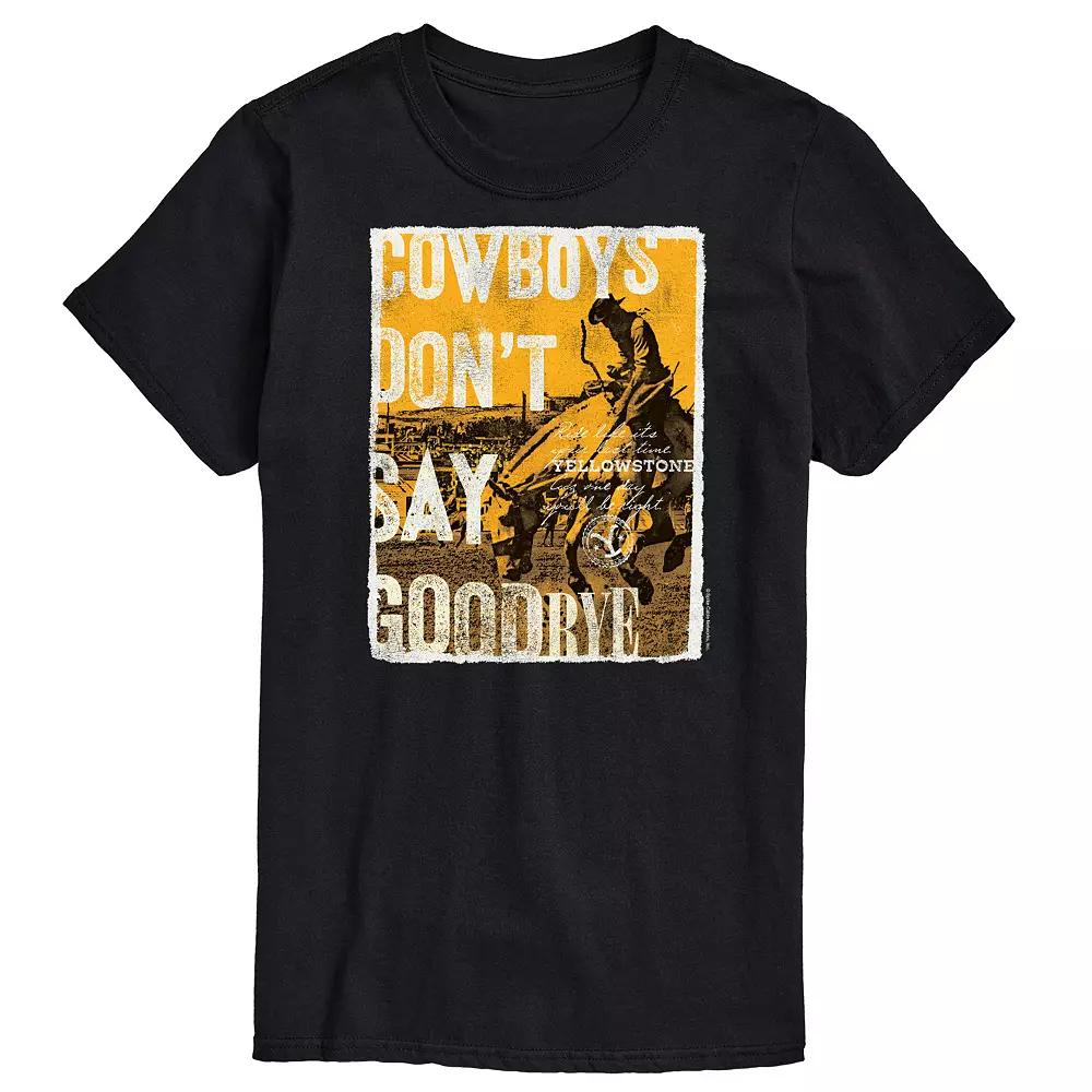 Men's Yellowstone Cowboys Don't Say Goodbye Graphic Tee,  Product Image