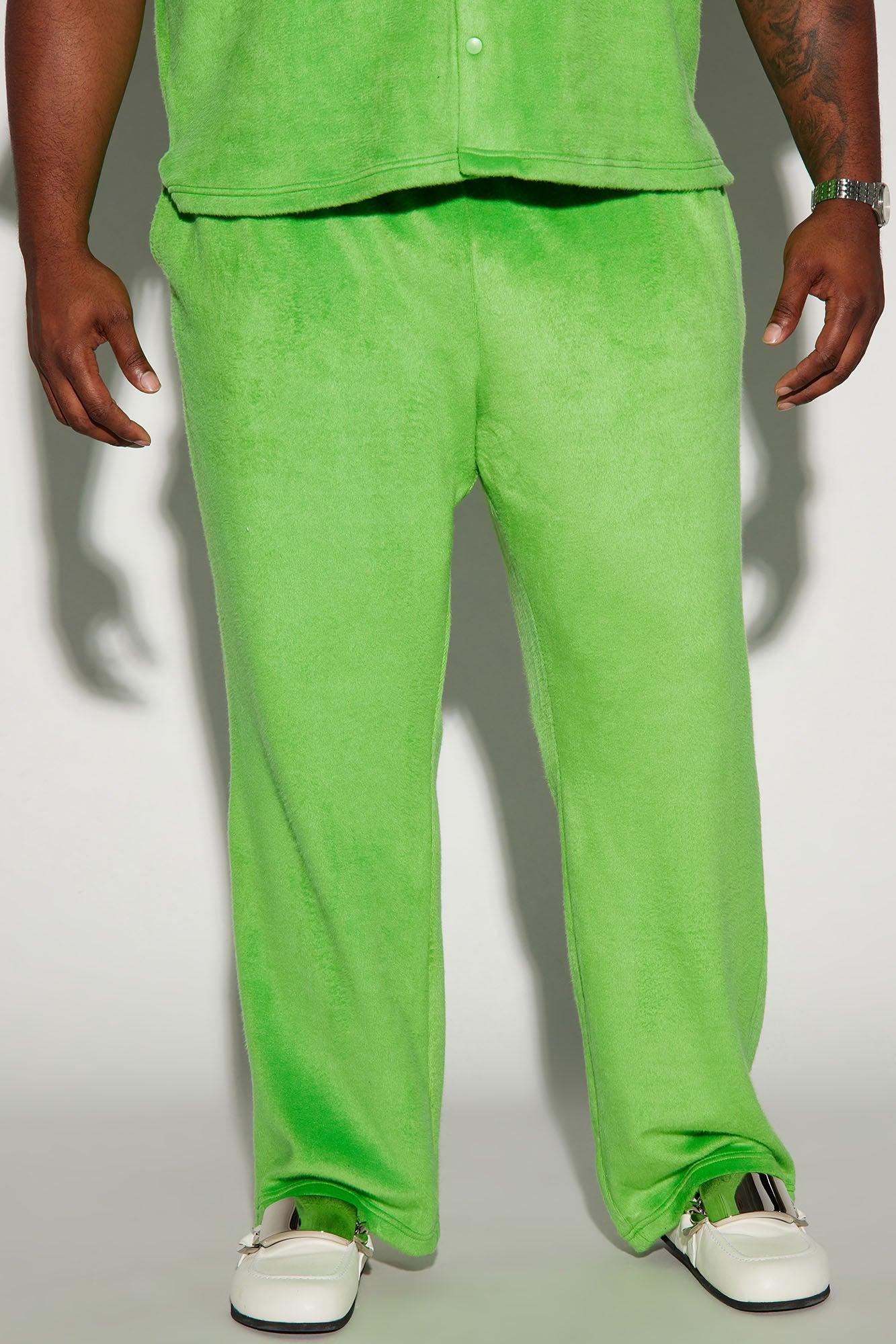 Feel The Mood Straight Pants - Green Product Image