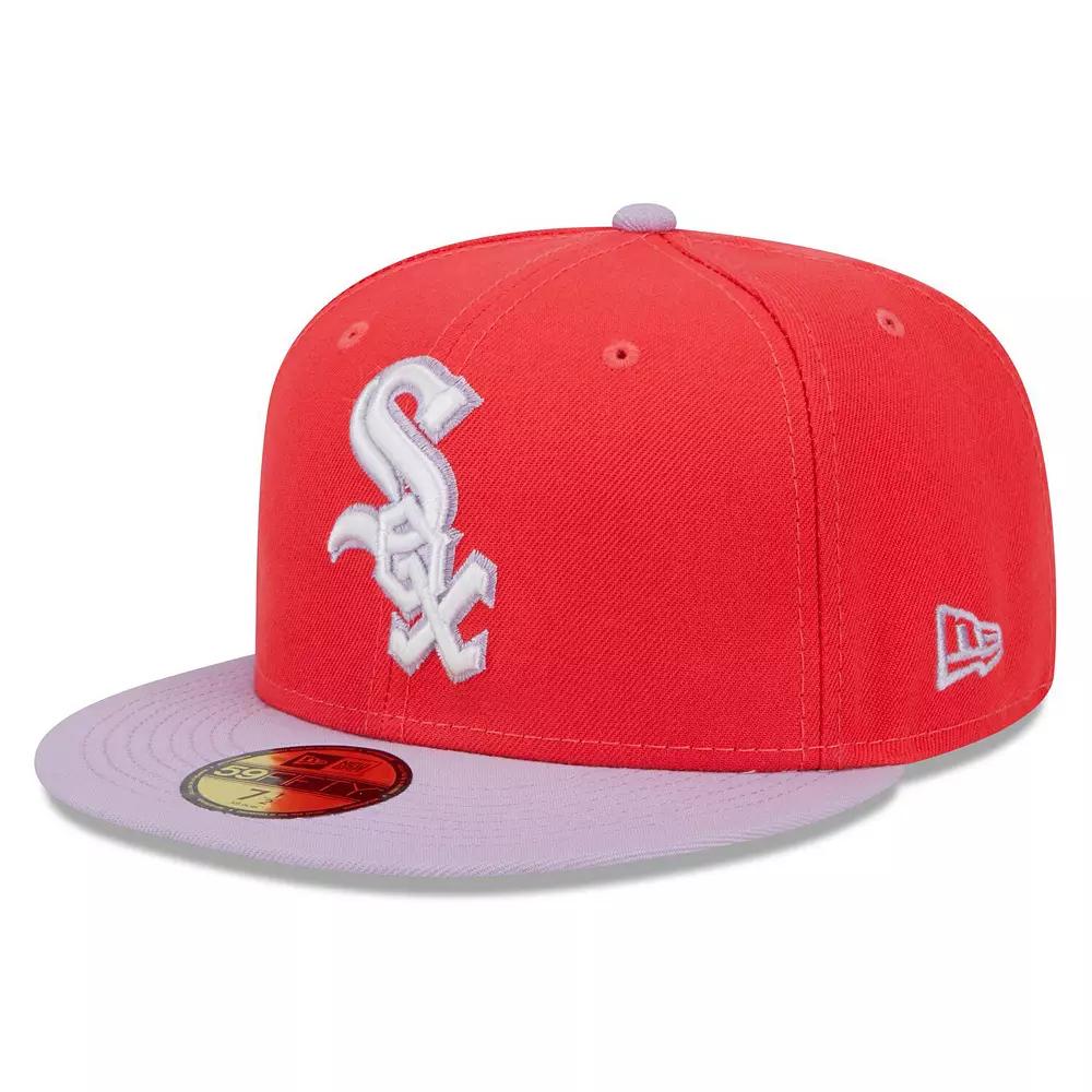 Men's New Era Red/Lavender Chicago White Sox Spring Color Two-Tone 59FIFTY Fitted Hat,  Product Image