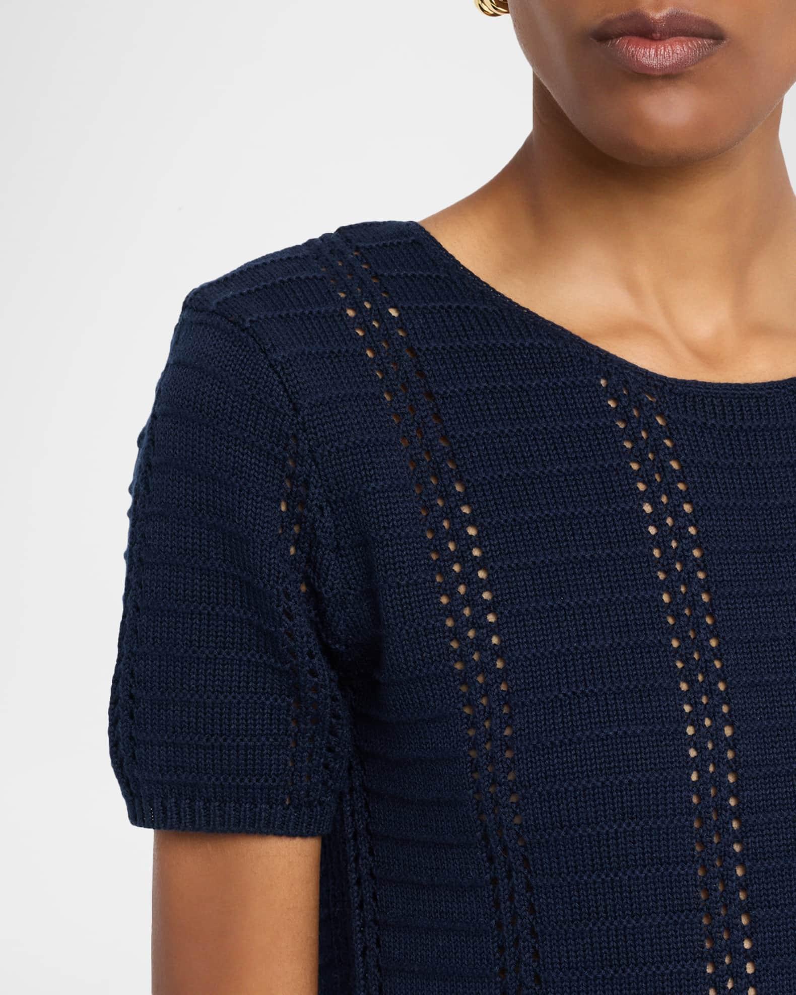 Jayden Shrunken Short-Sleeve Knit Top Product Image