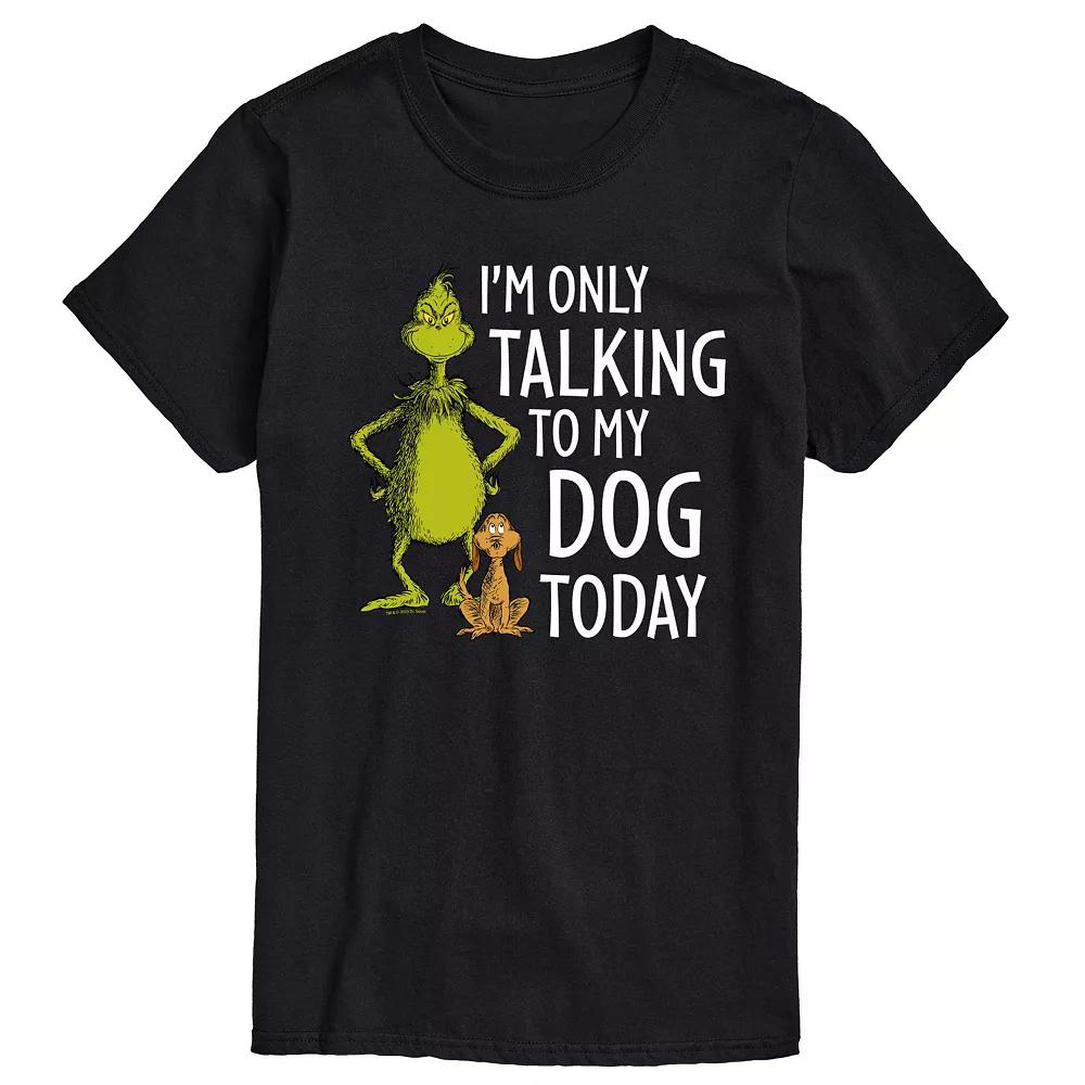 Big & Tall Dr. Seuss Grinch Talking To My Dog Today Graphic Tee, Men's,  Product Image