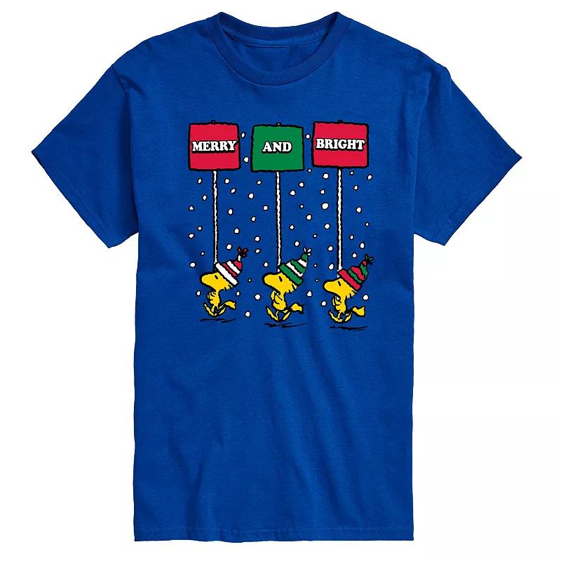 Big & Tall Peanuts Woodstock Merry & Bright Graphic Tee, Men's,  Product Image