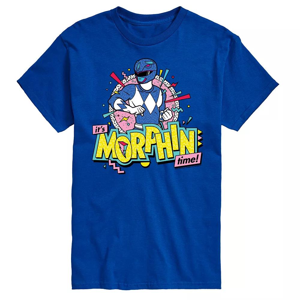 Men's Power Rangers Morphin Time Blue Graphic Tee,  Product Image