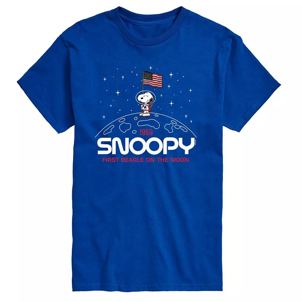 Men's Peanuts Snoopy Flag Moon Tee,  Product Image