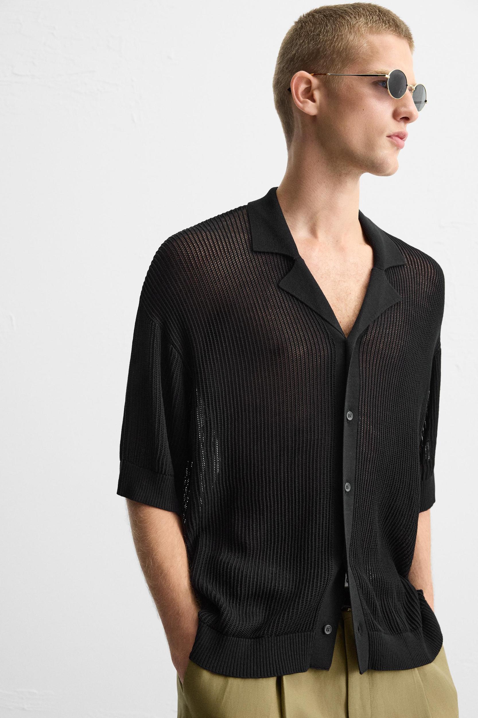 OPEN KNIT SHIRT Product Image