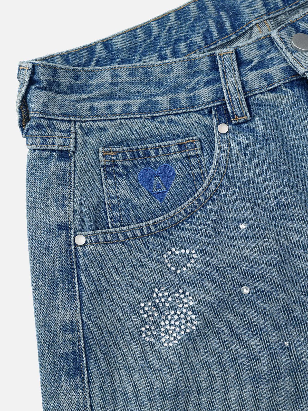Aelfric Eden Hotfix Rhinestone Super Baggy Barrel Jeans Female Product Image
