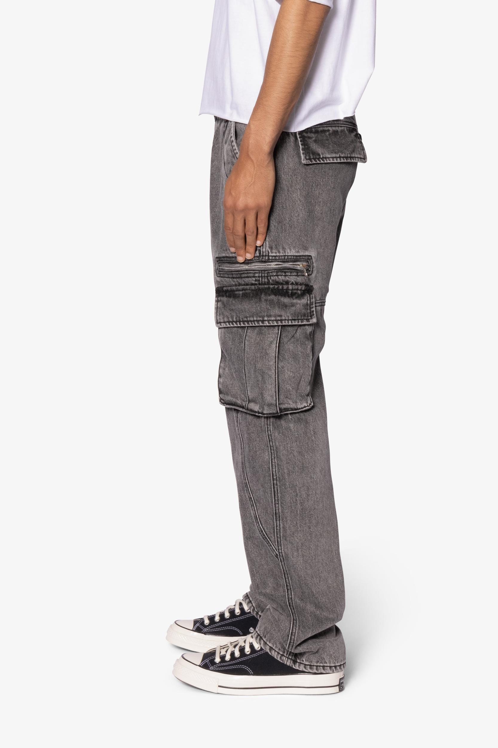 V652 Owl Grey Cargo Pants - Grey Product Image