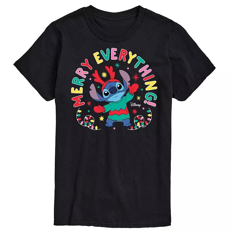 Disney's Lilo & Stitch Big & Tall Merry Everything Graphic Tee, Men's,  Product Image