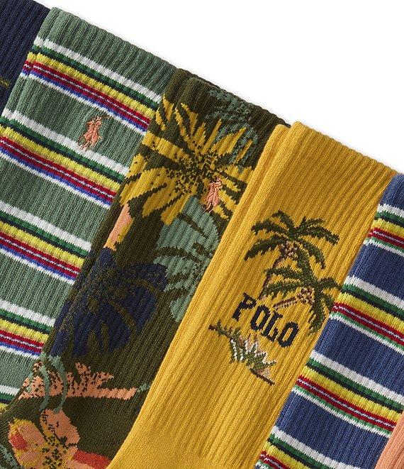 Polo Ralph Lauren Big & Talll RL Surf Club Bear Crew Socks 6-Pack Product Image